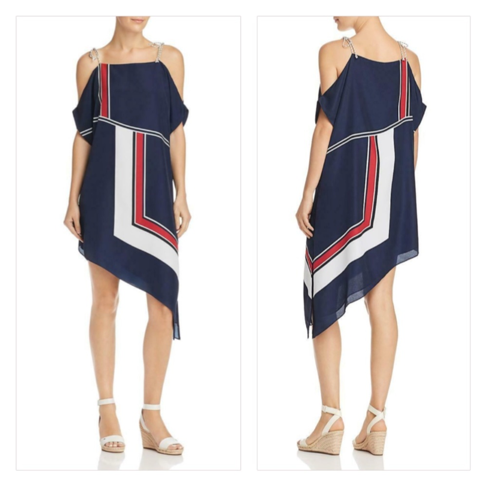 Joie Edyte Color-Blocked Cold-Shoulder Dress - Picture 2 of 8